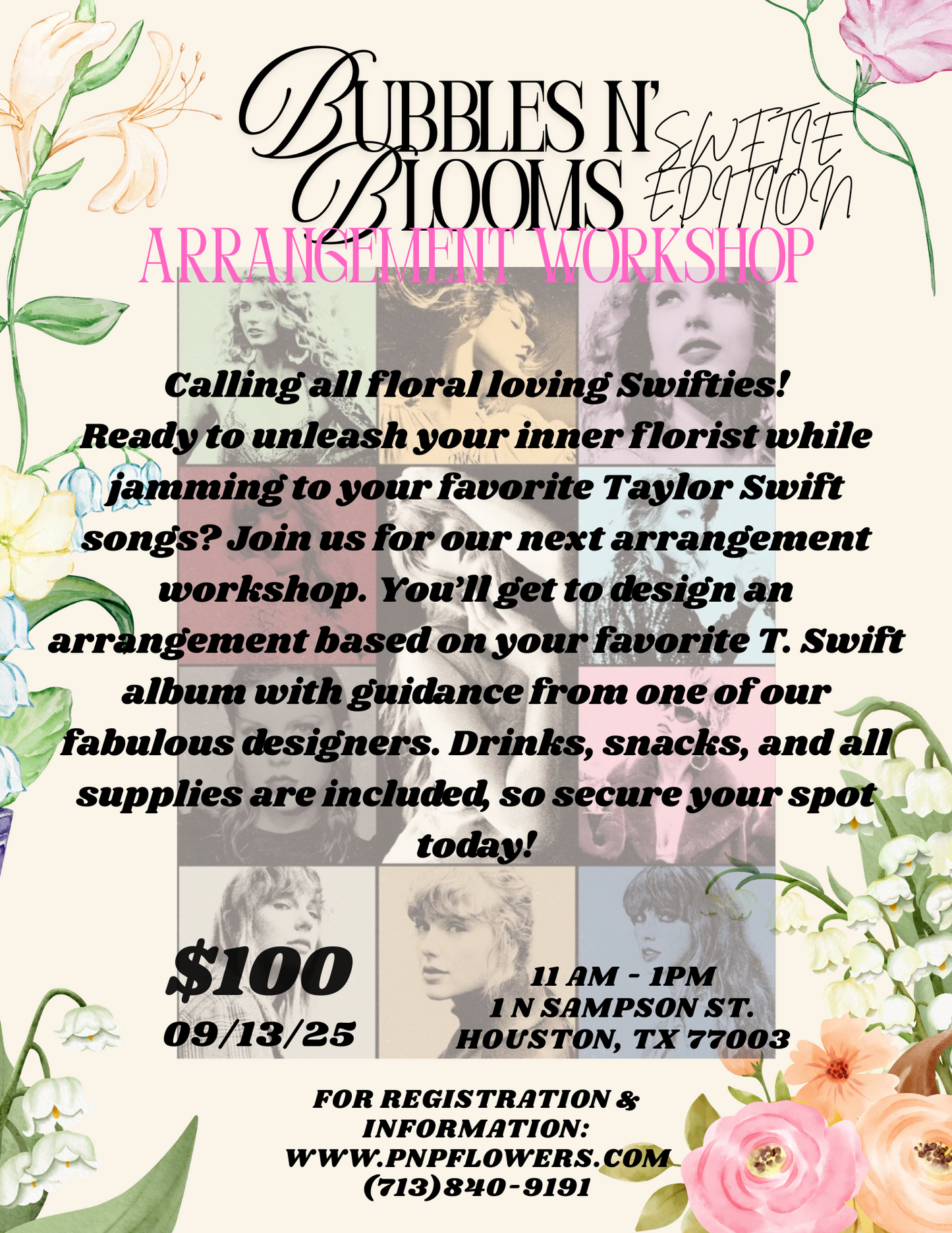 Bubbles N' Blooms - TAYLOR SWIFT EDITION