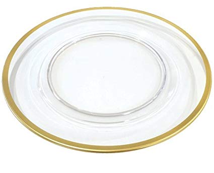 Gold Rim Glass Chargers