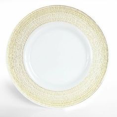 White and Gold Swirl Charger