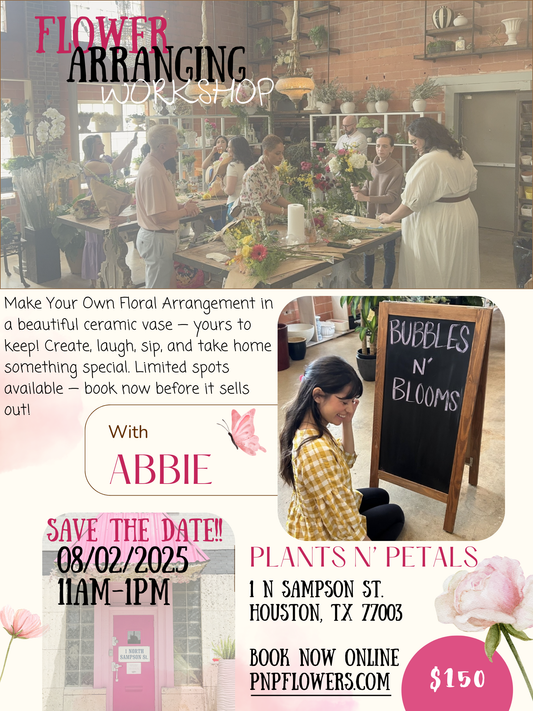 Bubbles N’ Blooms Arrangement Workshop