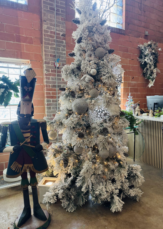 Decorated Frosted Christmas Tree