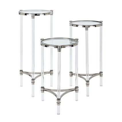 Silver and Acrylic Nesting Tables
