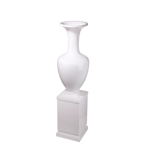 White Pedestal Urns