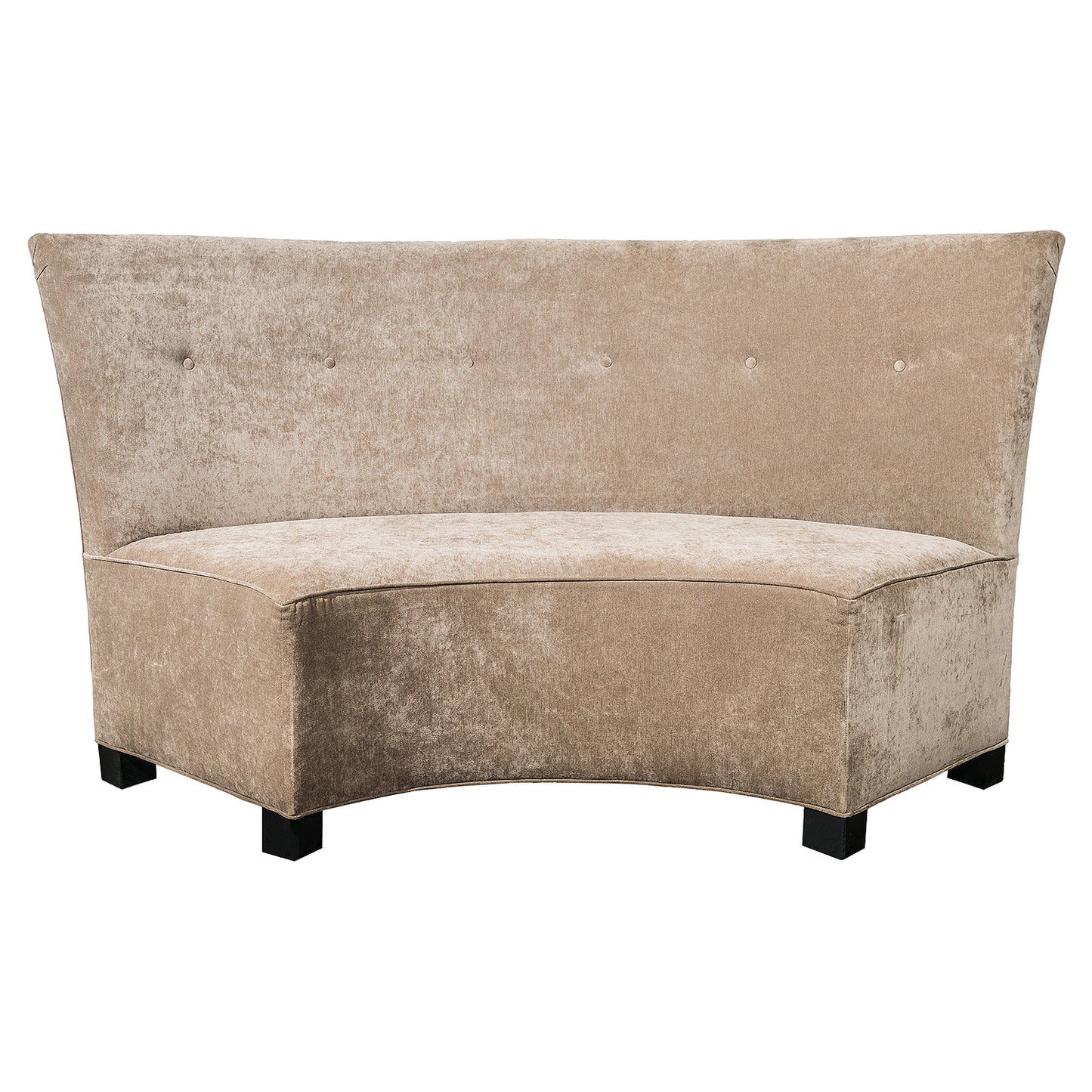 Soho Taupe Curved Banquette