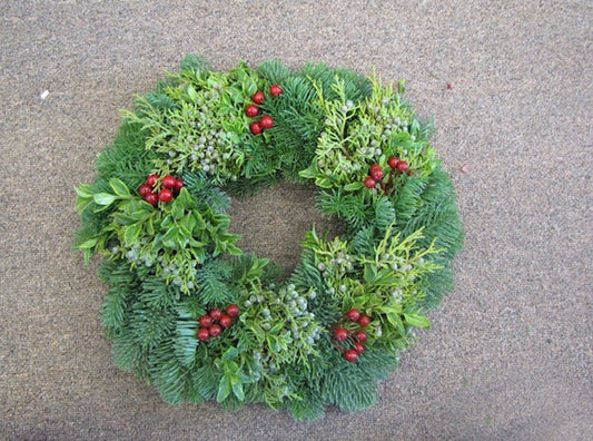 Candle Berry Wreath