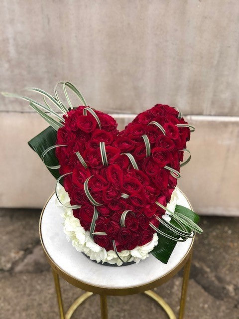 Red Rose with Heart Shape  Same Day Flower Delivery Houston TX